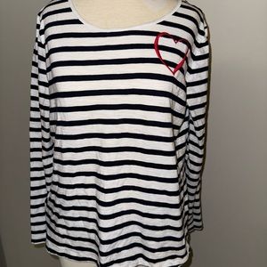 Loft outlet striped long sleeve tee